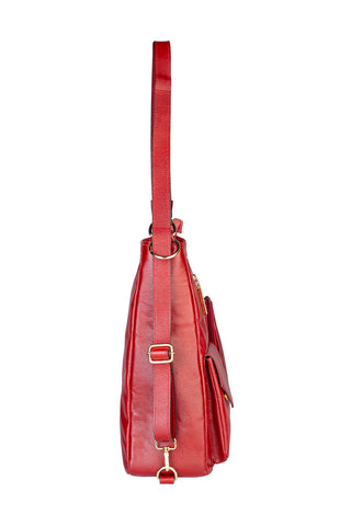 Bolsa mochila de couro liso Érica