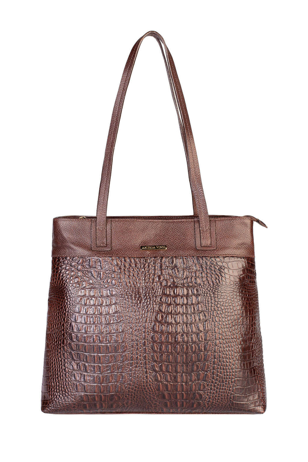 Bolsa de couro croco Abigail - Enluaze