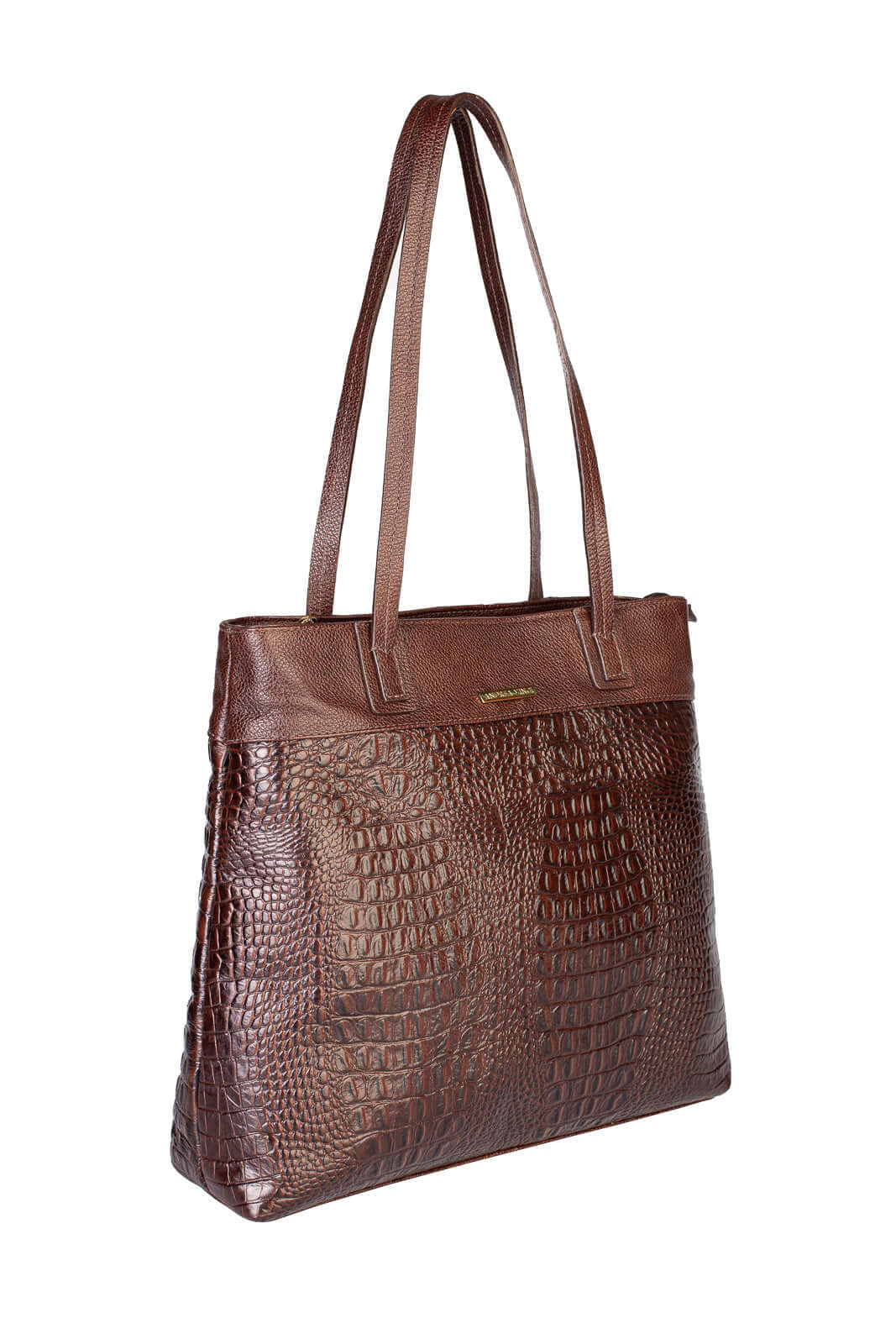 Bolsa de couro croco Abigail - Enluaze