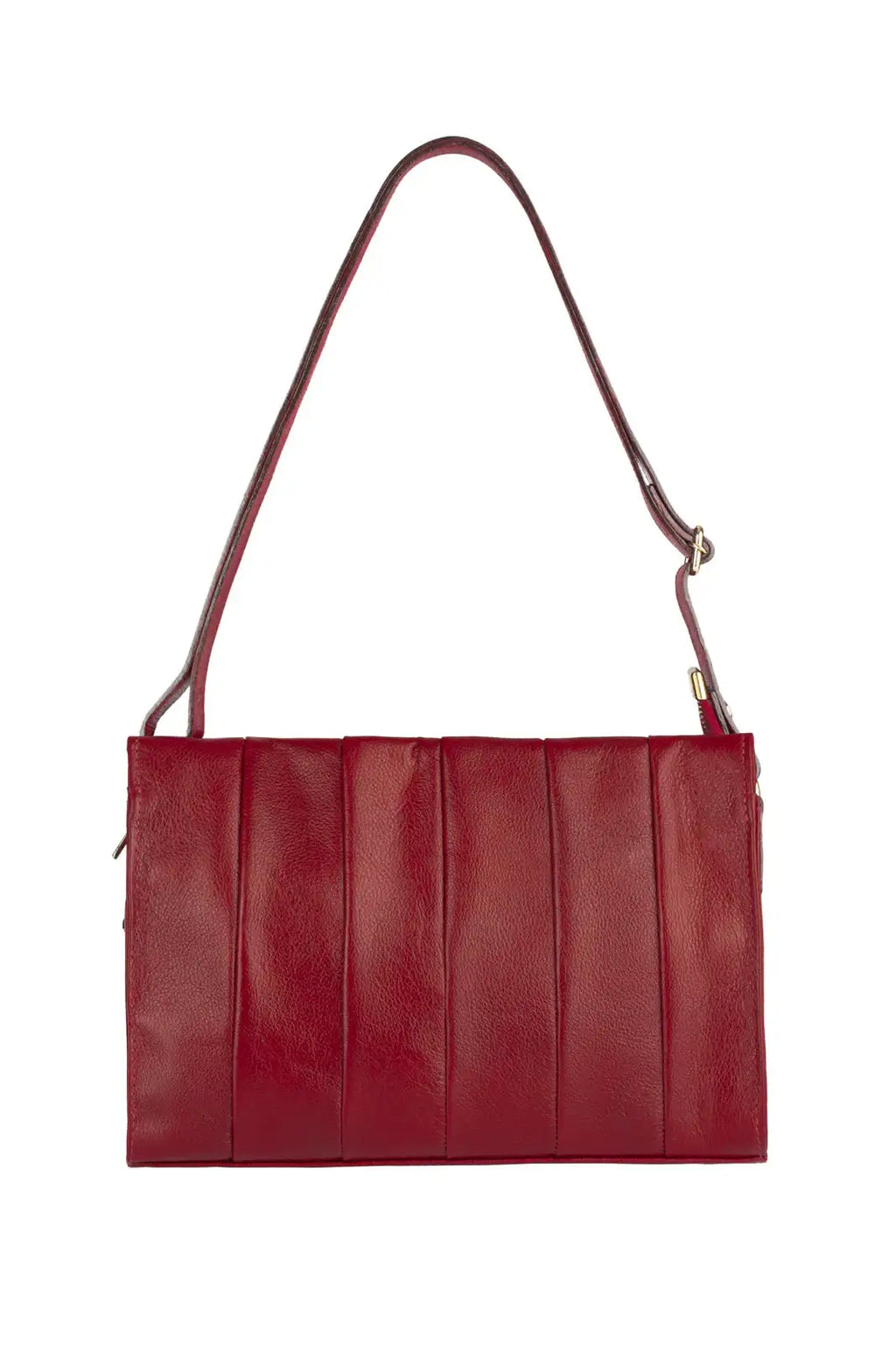 Bolsa de couro liso tiracolo Barbara - Enluaze