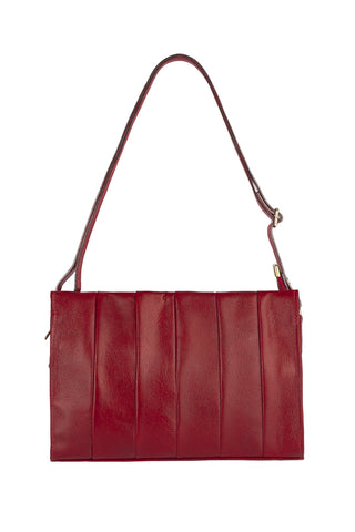 Bolsa de couro liso tiracolo Barbara