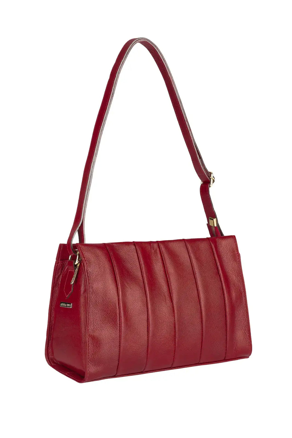 Bolsa de couro liso tiracolo Barbara - Enluaze