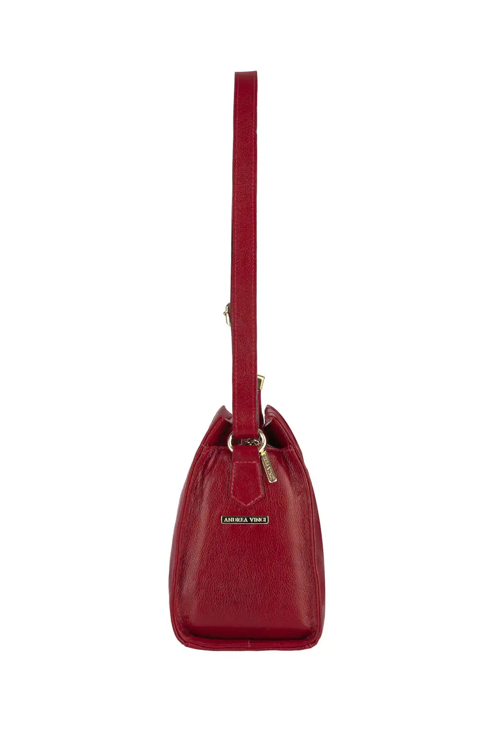 Bolsa de couro liso tiracolo Barbara - Enluaze