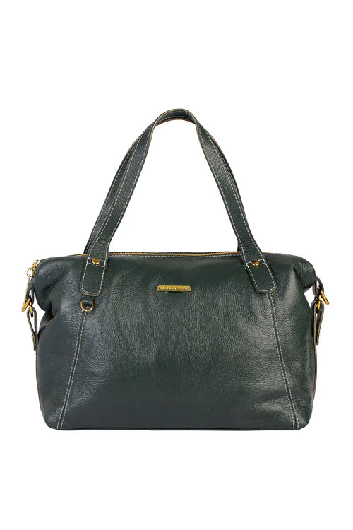 Bolsa de couro liso grande Aurora - Enluaze