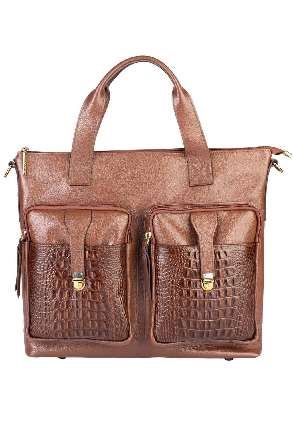 Bolsa/Pasta para notebook de couro croco Jaque - Enluaze