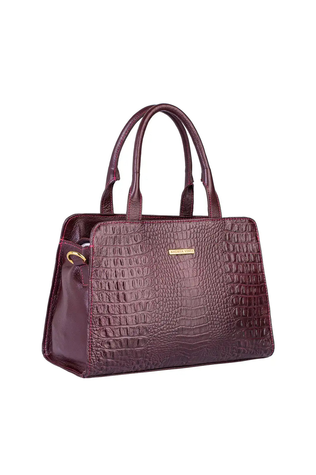 Bolsa de couro croco estruturada Emili - Enluaze