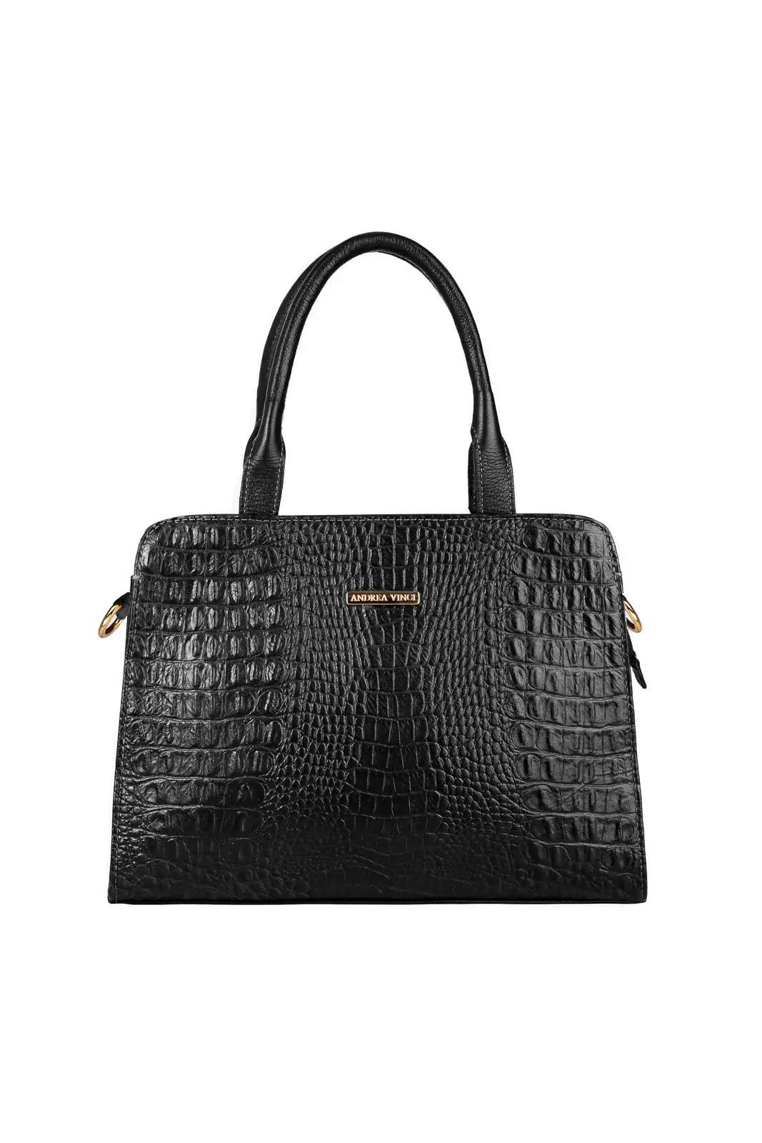 Bolsa de couro croco estruturada Emili - Enluaze