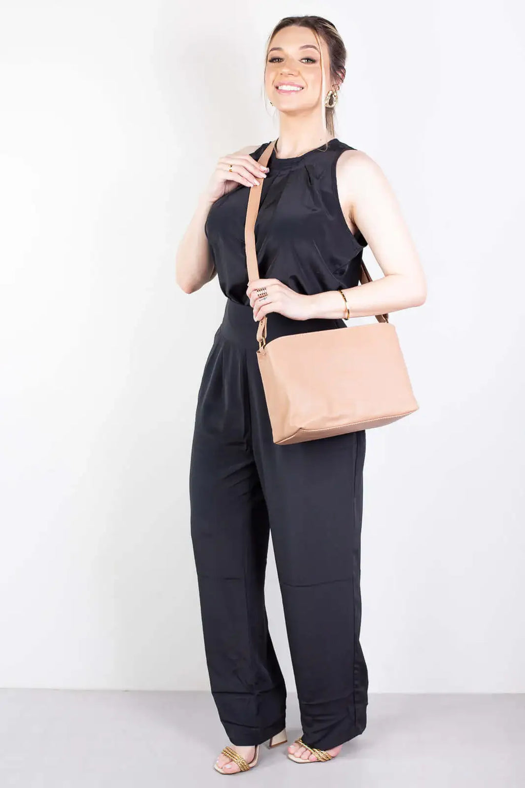 Bolsa de couro liso Evelyn - Enluaze