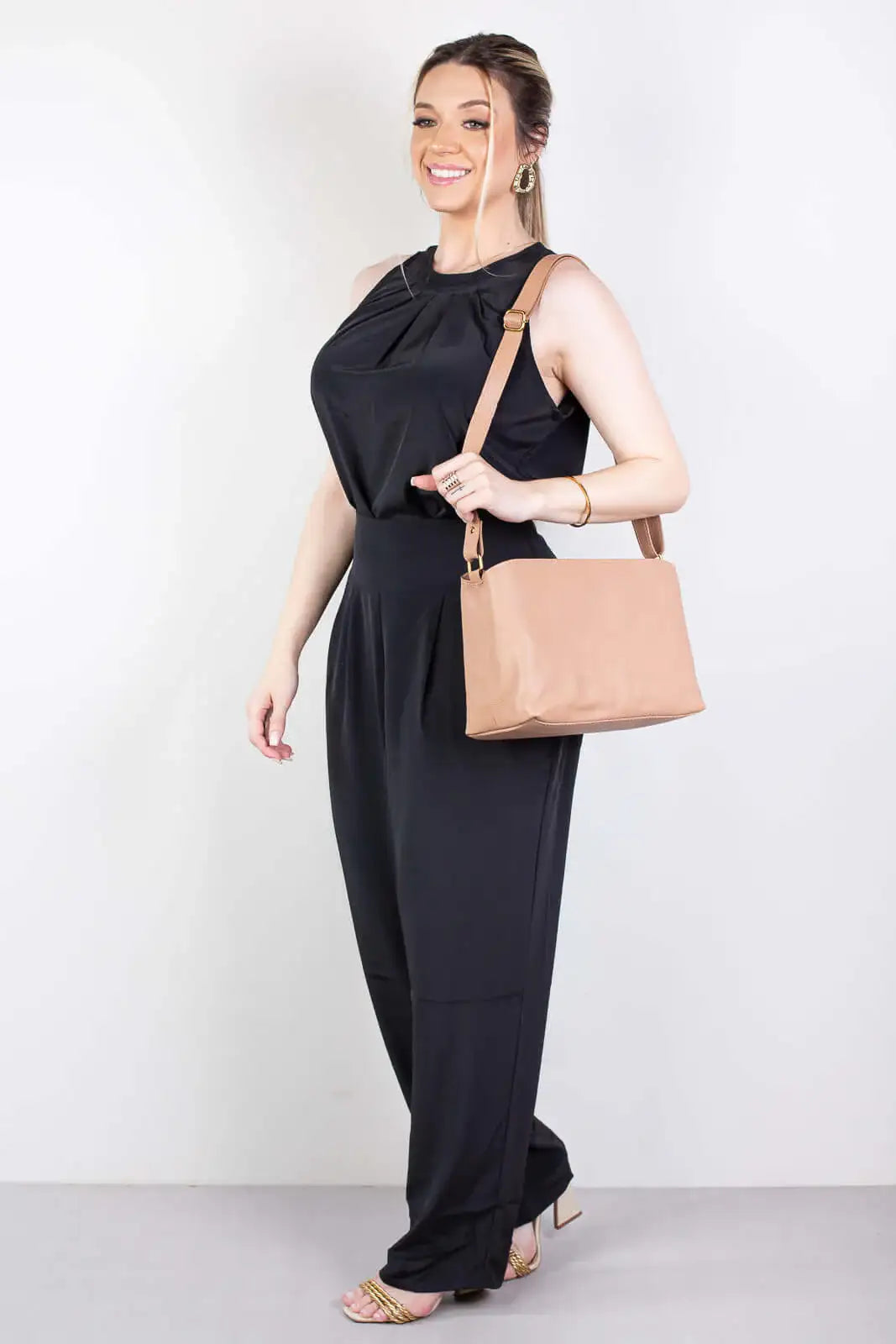 Bolsa de couro liso Evelyn - Enluaze