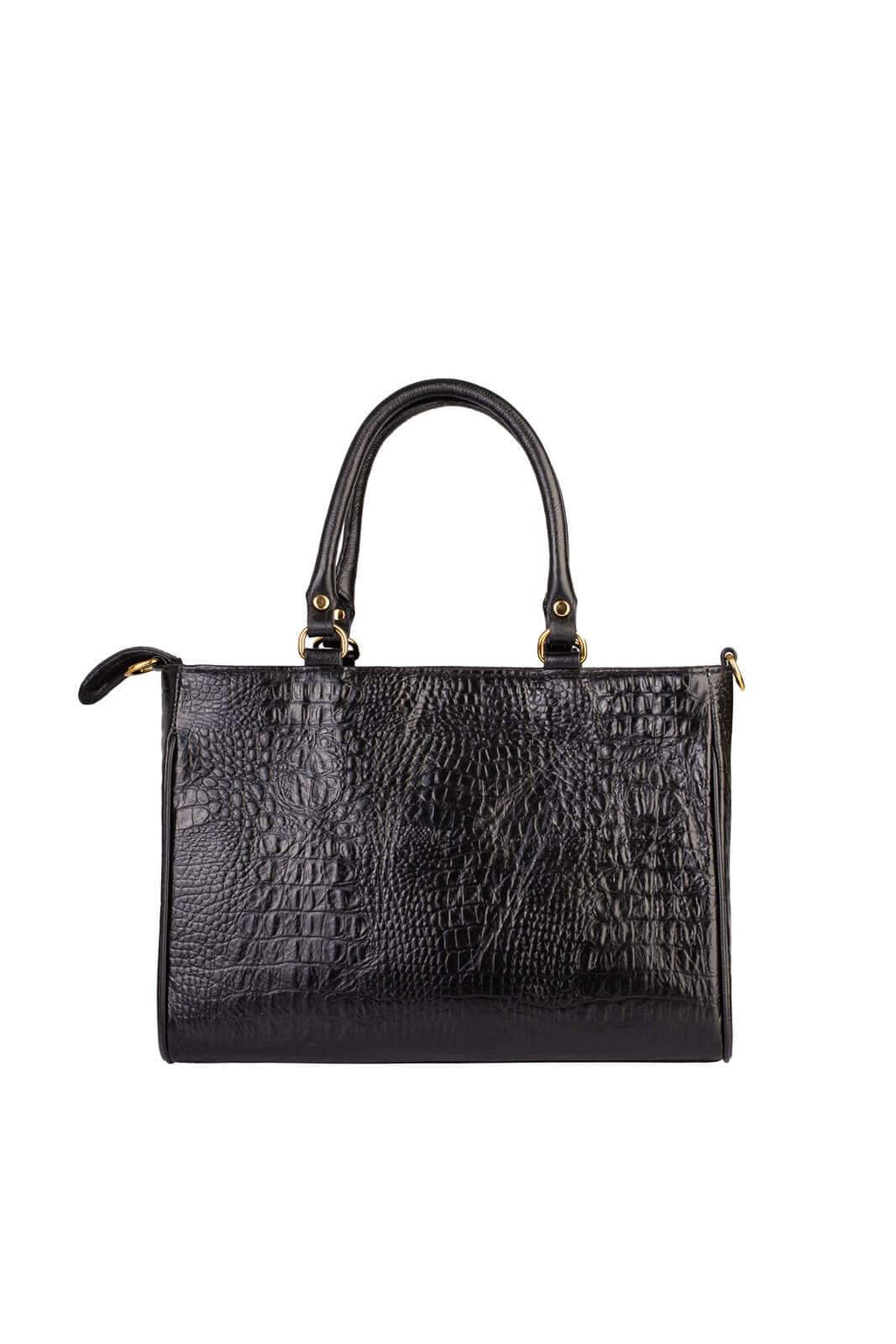 Bolsa feminina de couro croco Eliza - Enluaze