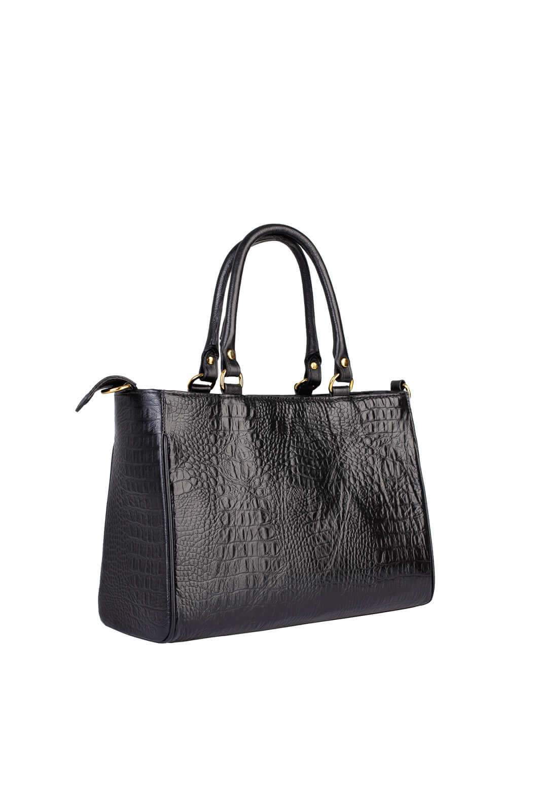 Bolsa feminina de couro croco Eliza - Enluaze