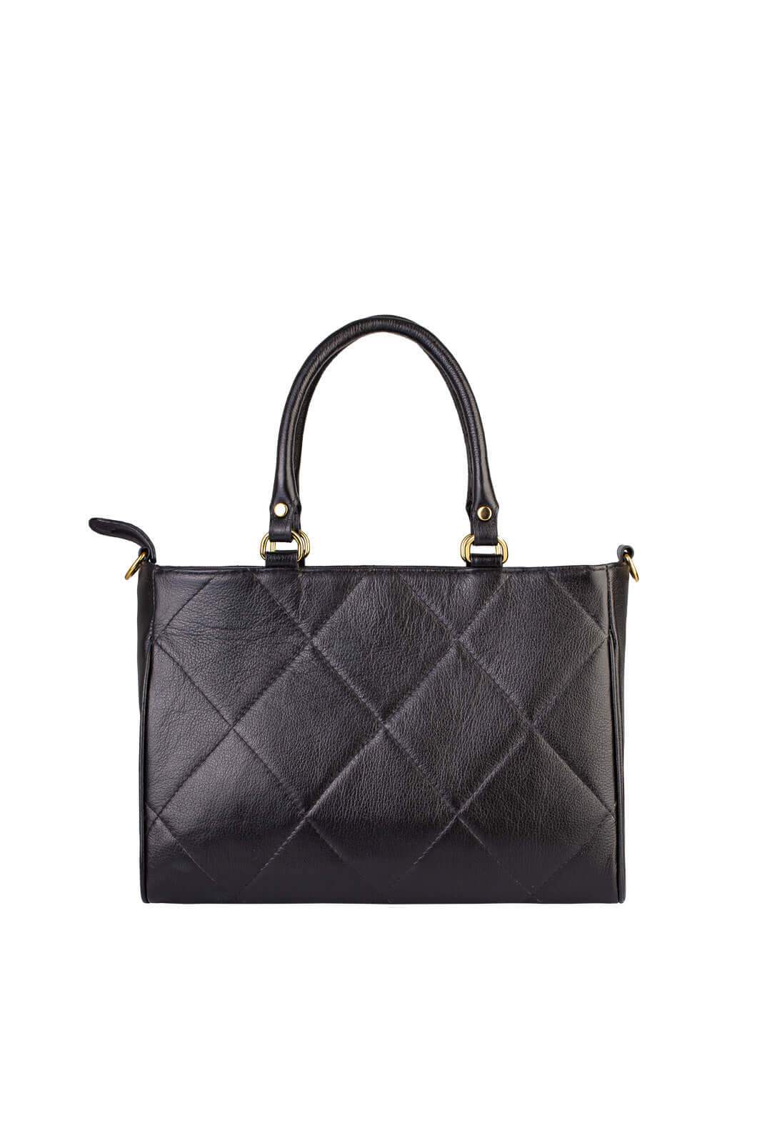 Bolsa feminina de couro liso Eliza - Enluaze