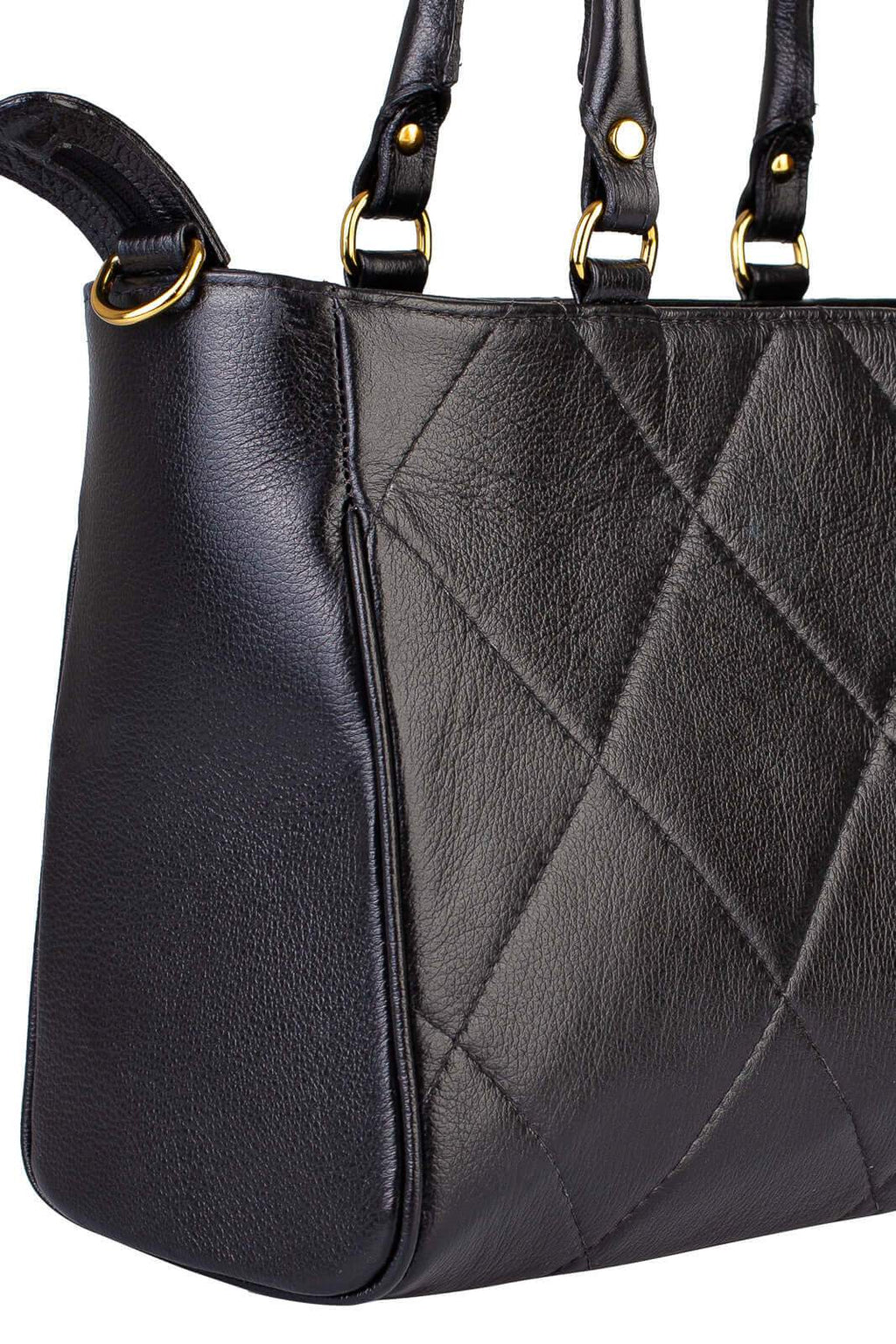 Bolsa feminina de couro liso Eliza - Enluaze