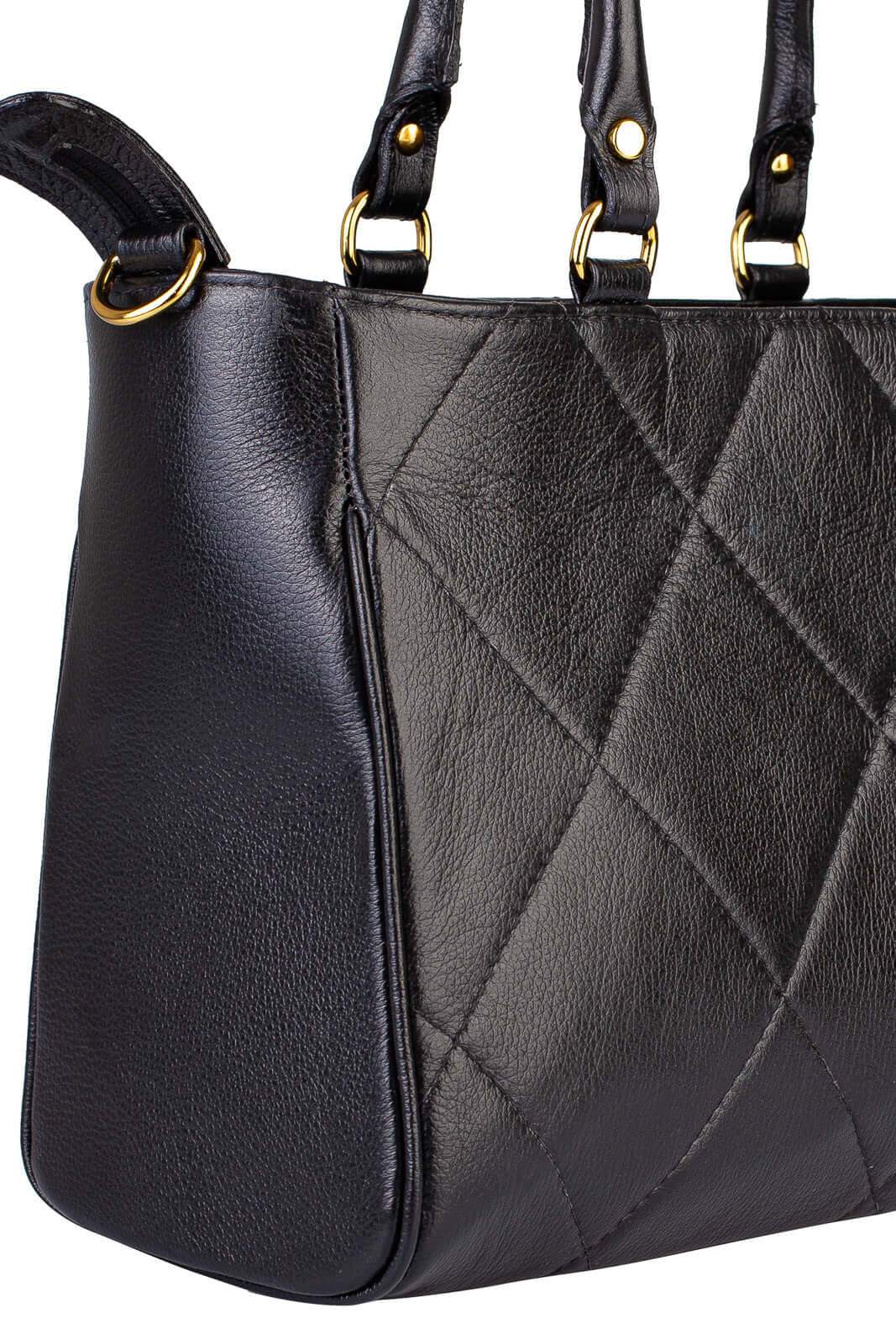 Bolsa feminina de couro liso Eliza - Enluaze