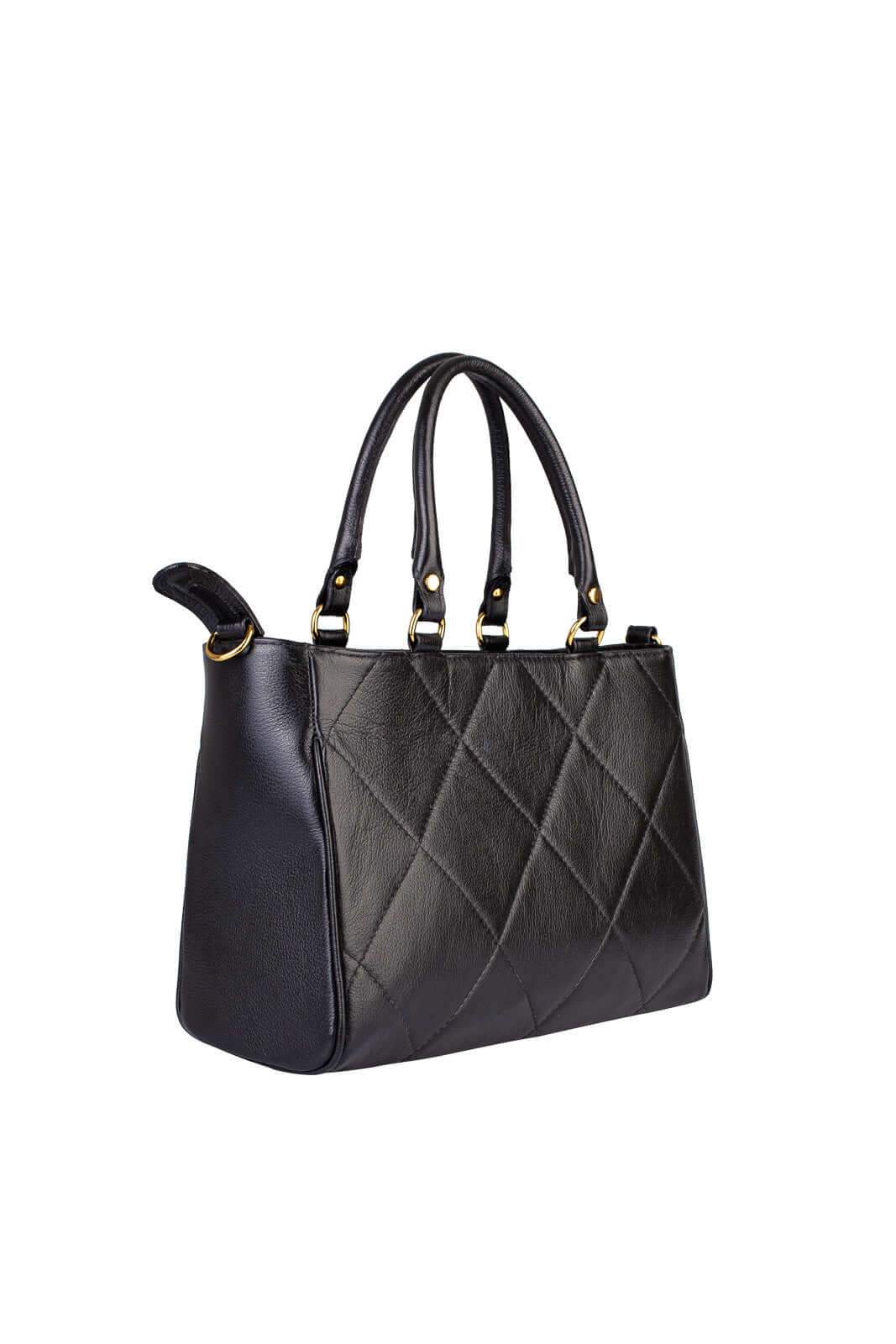 Bolsa feminina de couro liso Eliza - Enluaze