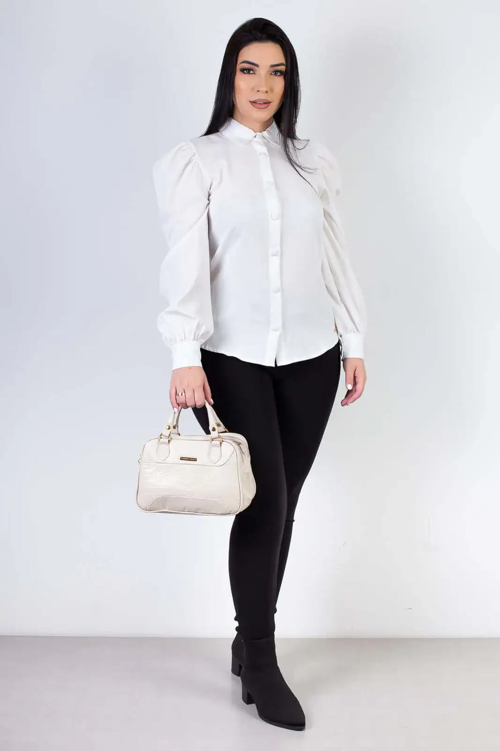 Bolsa pequena de couro croco Olívia - Enluaze