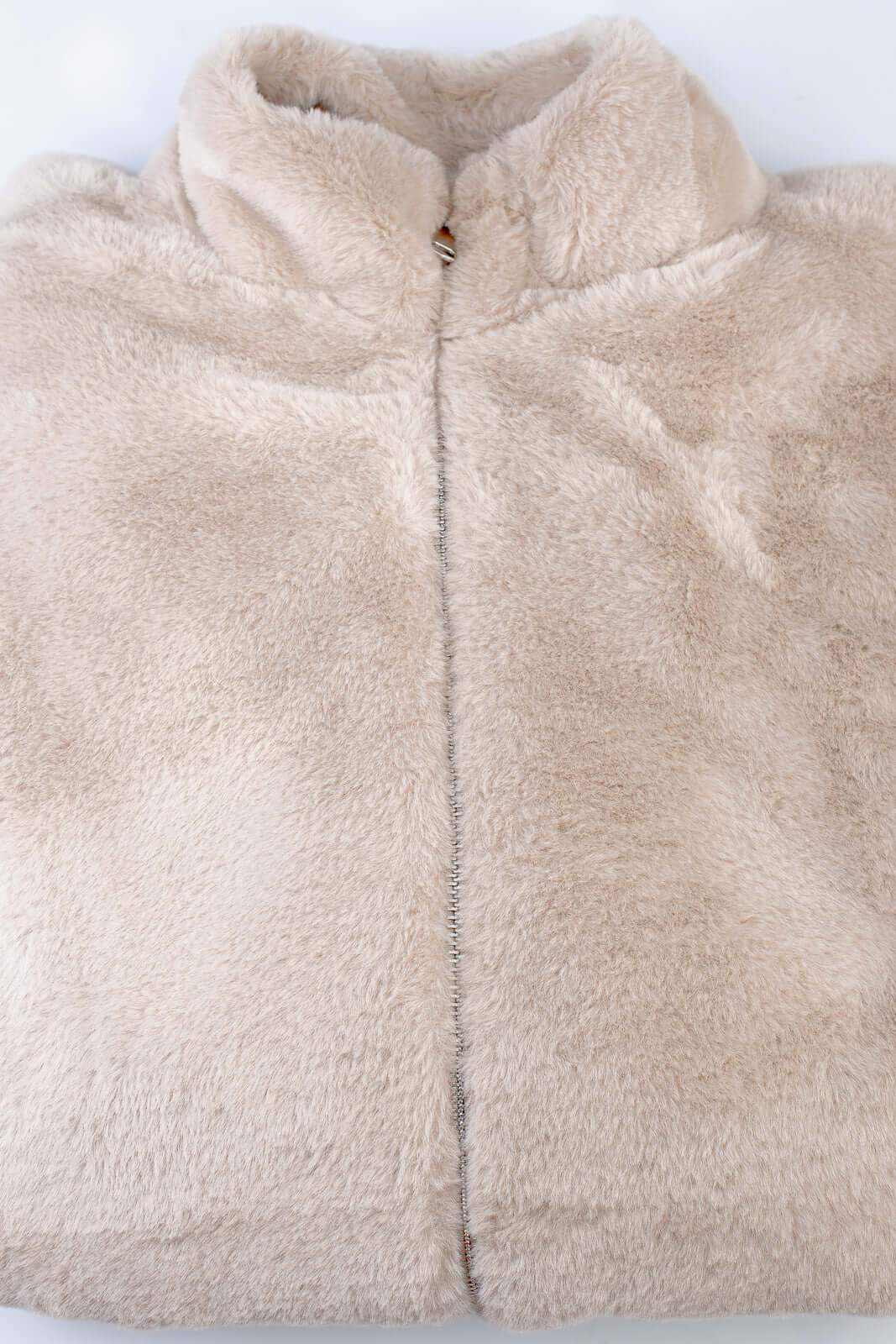 Jaqueta Fur feminina forrada com bolsos 70832 - Enluaze