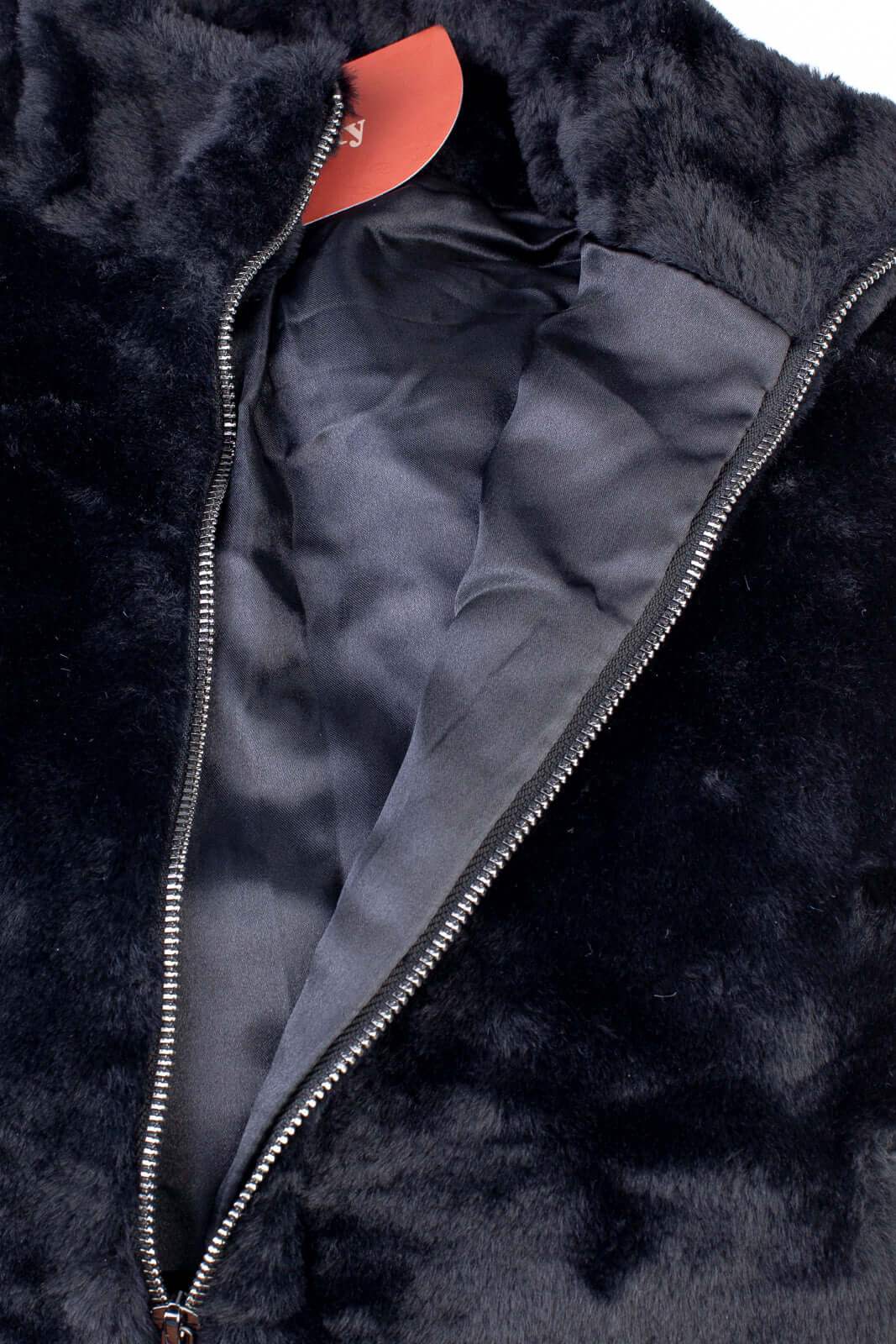 Jaqueta Fur feminina forrada com bolsos 70832 - Enluaze