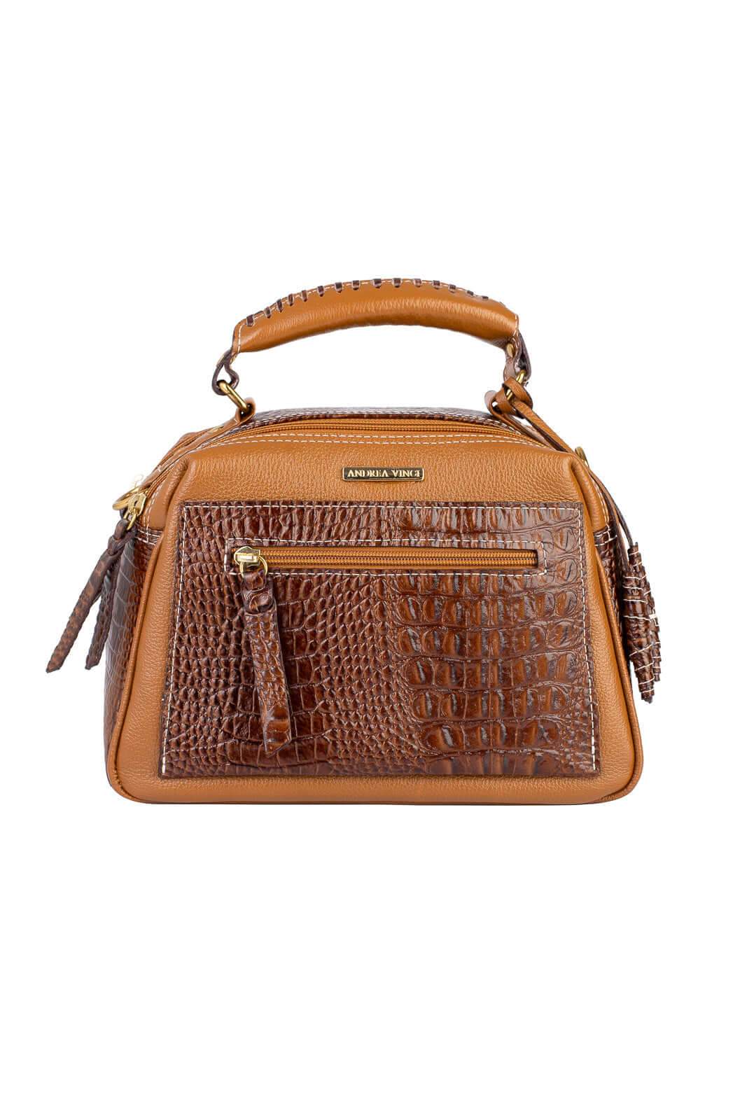 Bolsa pequena de couro croco Ruth - Enluaze