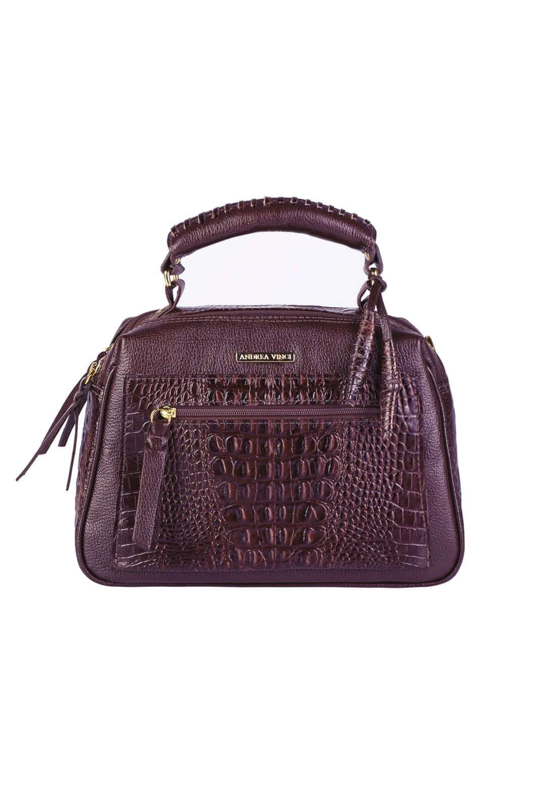 Bolsa pequena de couro croco Ruth - Enluaze