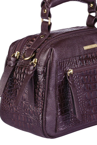 Bolsa pequena de couro croco Ruth