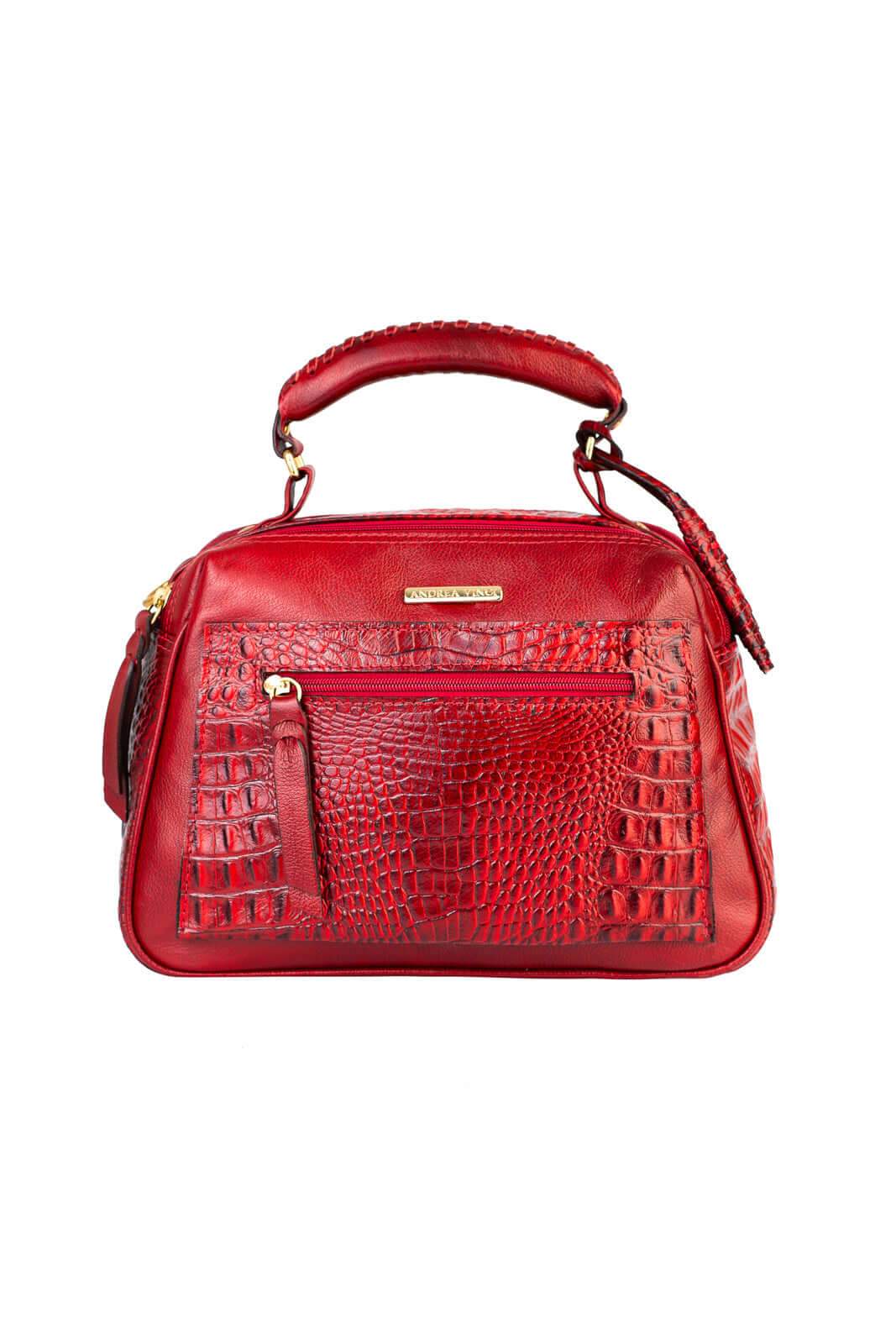 Bolsa pequena de couro croco Ruth - Enluaze