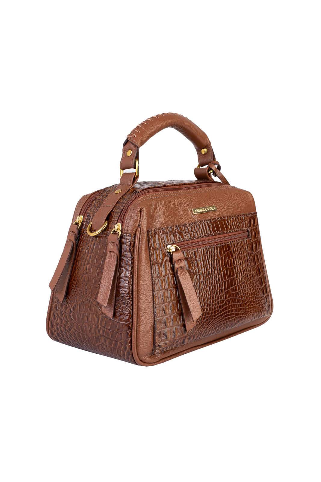 Bolsa pequena de couro croco Ruth - Enluaze