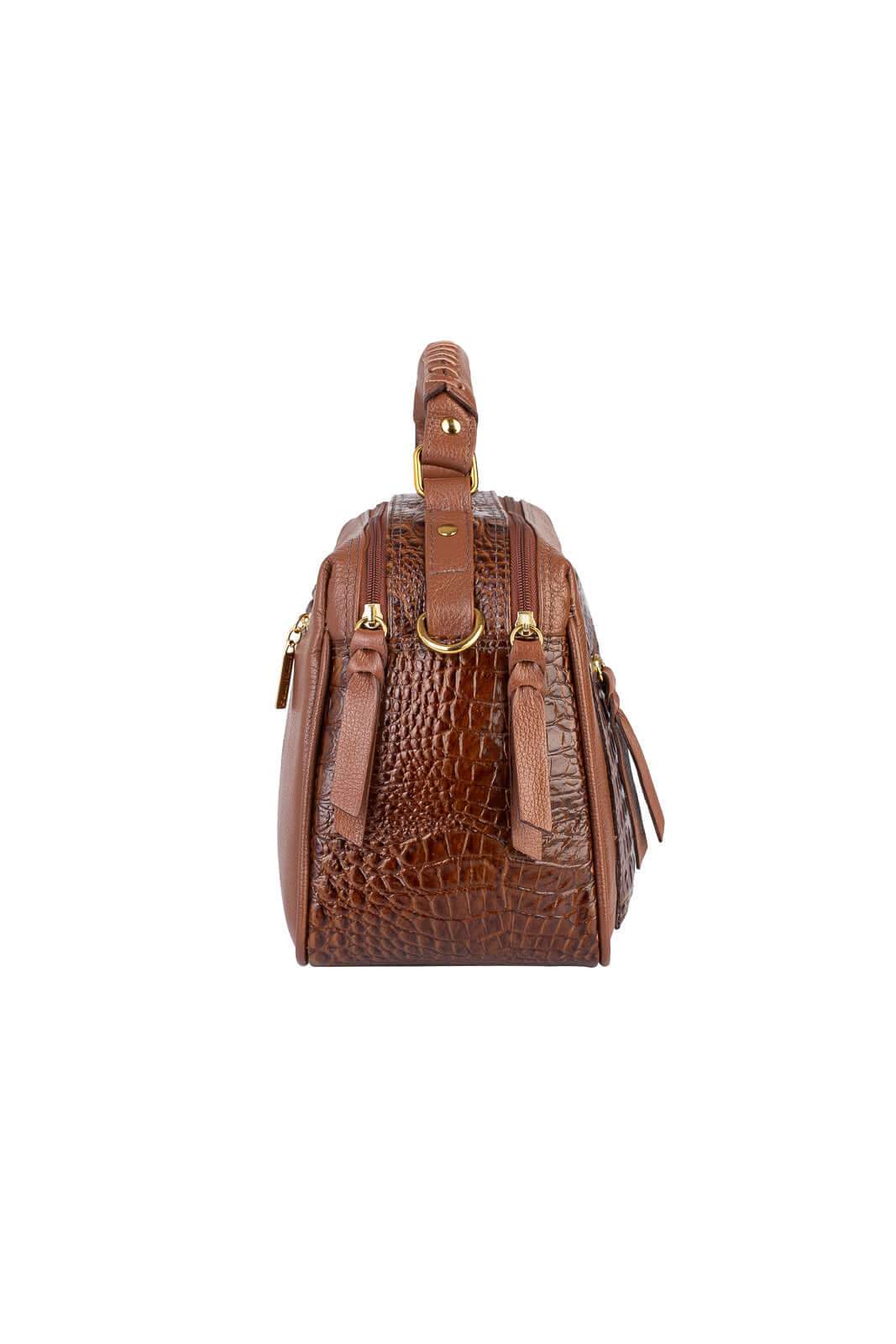 Bolsa pequena de couro croco Ruth - Enluaze