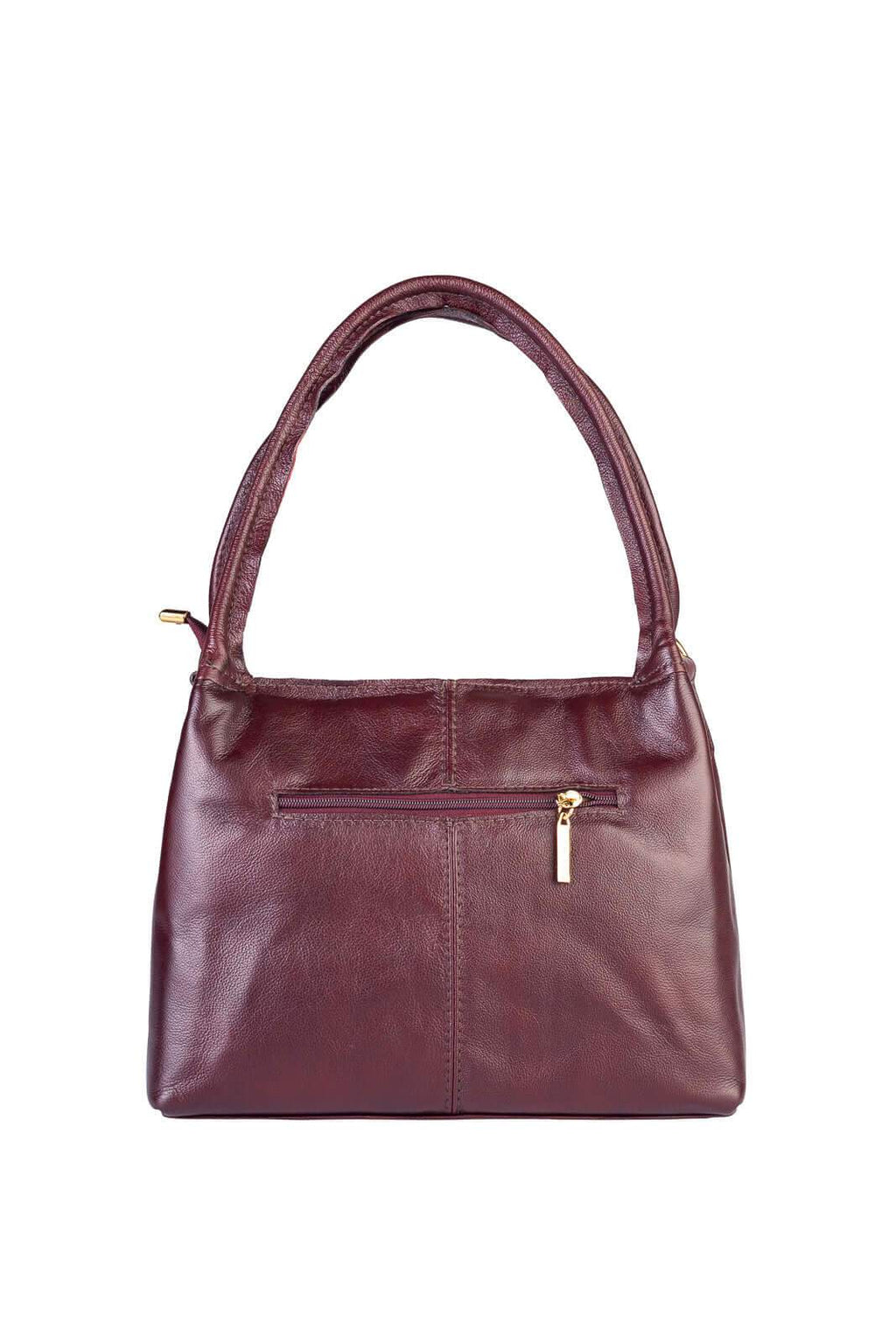 Bolsa básica de ombro em couro liso Maria - Enluaze