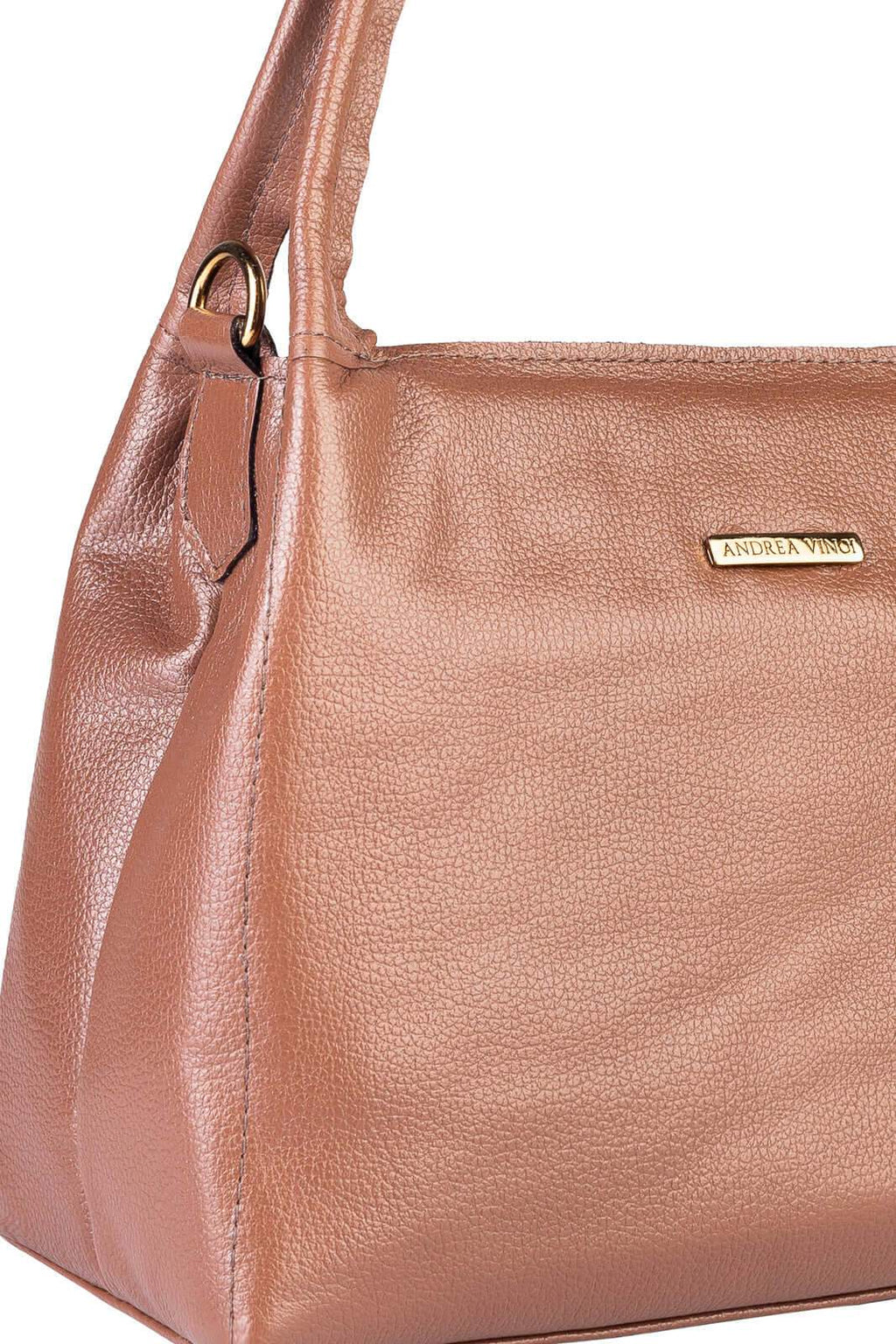 Bolsa básica de ombro em couro liso Maria - Enluaze