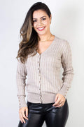 Casaco cardigan com botões 70870 - Enluaze
