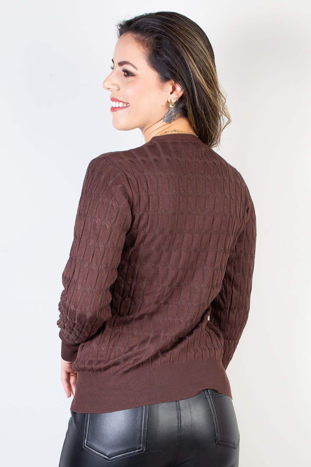 Casaco cardigan com botões 70870 - Enluaze