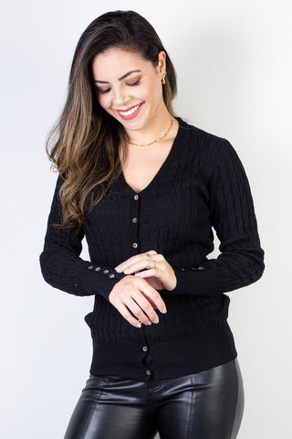 Casaco cardigan com botões 70870