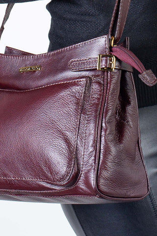 Bolsa tiracolo de couro liso Lorena - Enluaze - Bolsas, Mochilas e Acessórios em Couro Legítimo