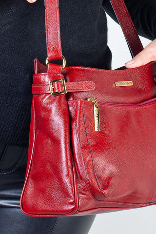 Bolsa tiracolo de couro liso Lorena - Enluaze - Bolsas, Mochilas e Acessórios em Couro Legítimo