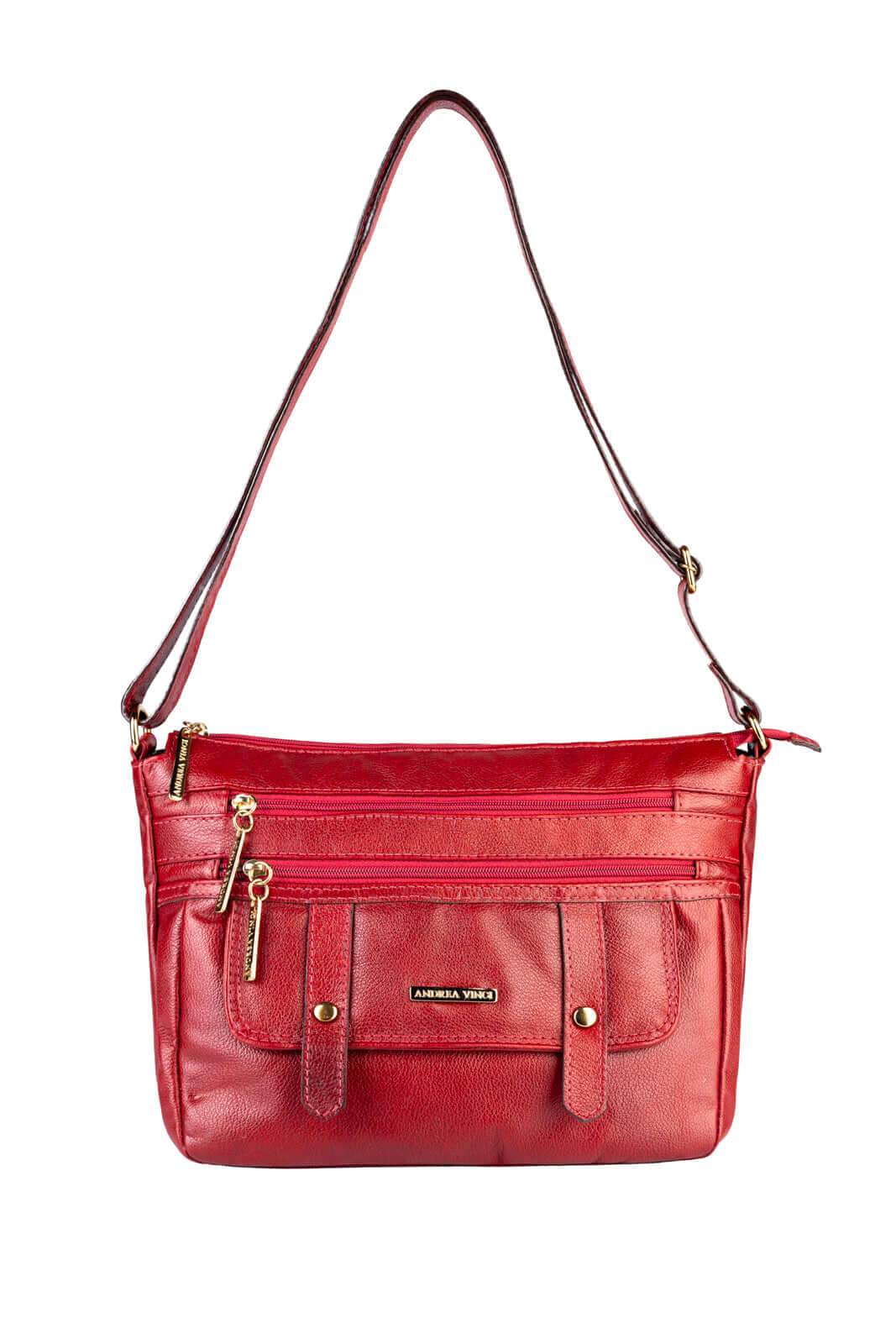 Bolsa tiracolo de couro liso Isis - Enluaze