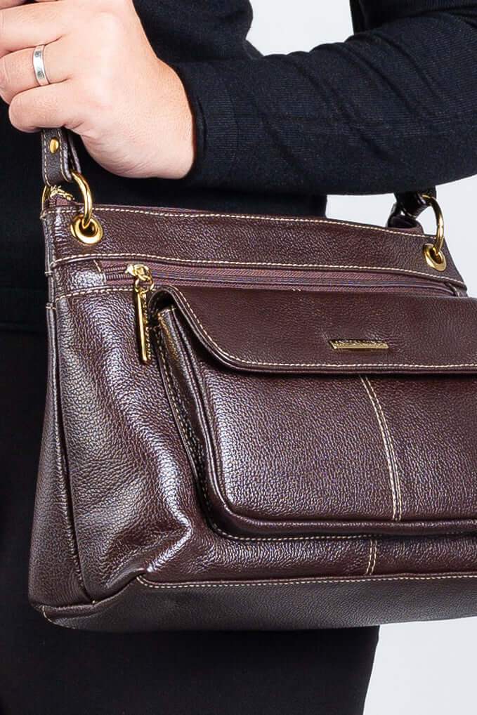 Bolsa tiracolo de couro liso Celine - Enluaze