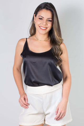 Blusa feminina de alcinha cetim 71103 - Enluaze