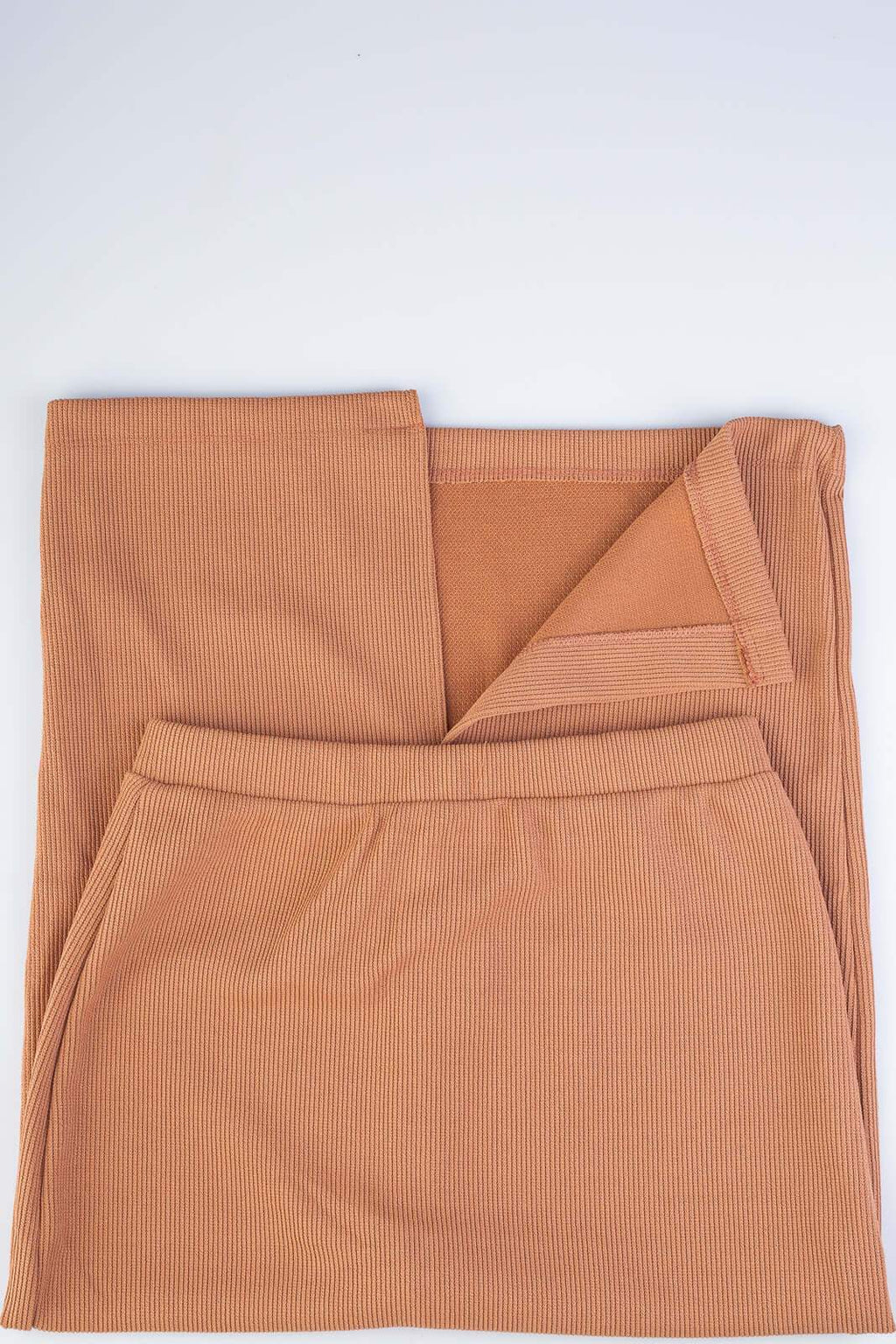 Saia midi feminina ribana canelada 71502 - Enluaze