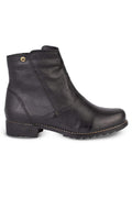 Bota feminina de couro cano curto 7600 - Enluaze