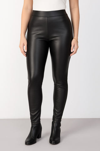 Calça legging cintura alta corino PU 80005