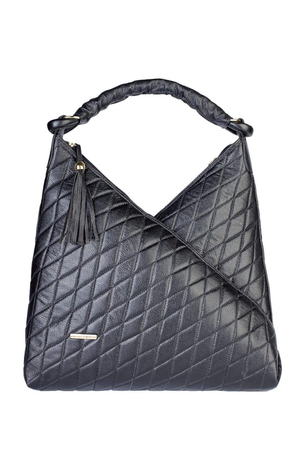 Bolsa de ombro em couro matelassê Carmen - Enluaze