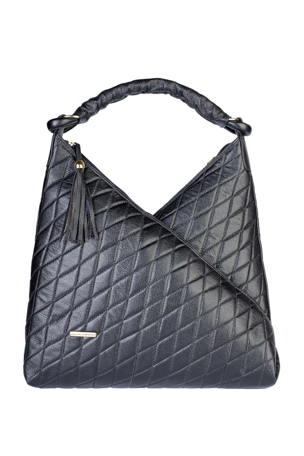 Bolsa de ombro em couro matelassê Carmen - Enluaze