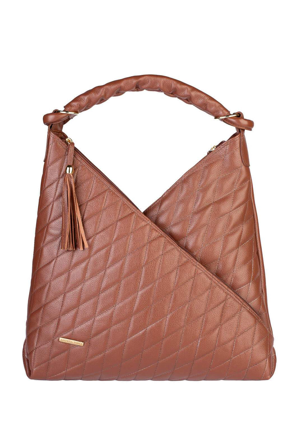 Bolsa de ombro em couro matelassê Carmen - Enluaze