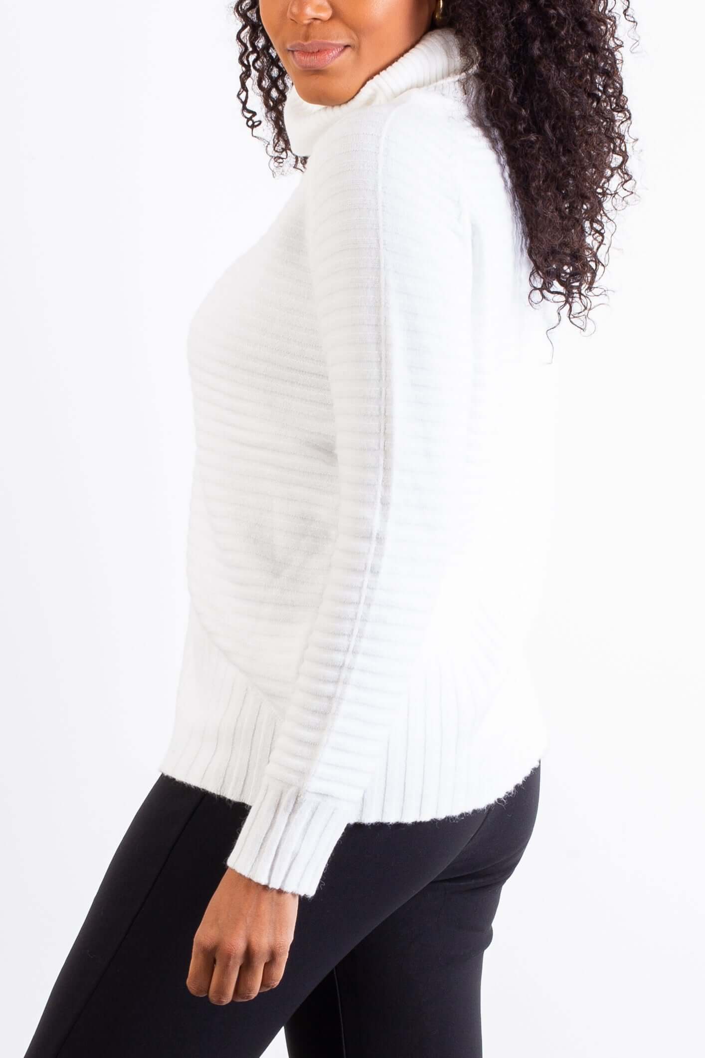 Blusa feminina de malha gola alta 80953 - Enluaze