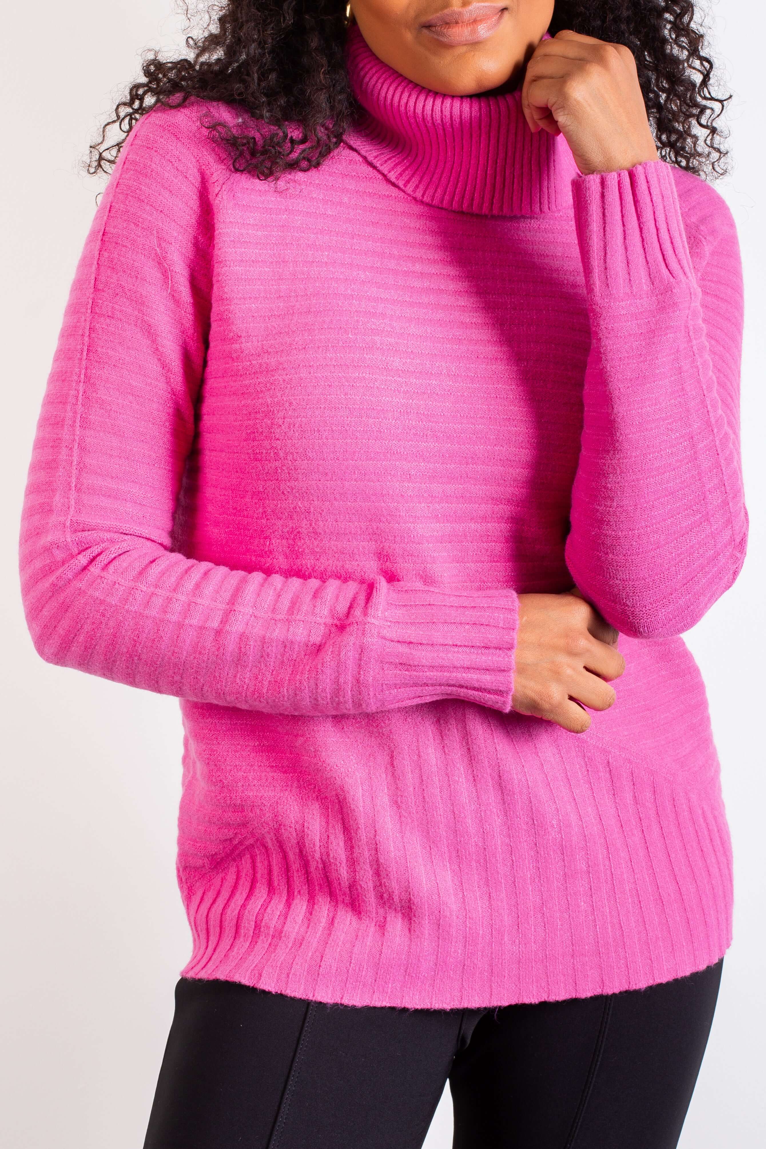 Blusa feminina de malha gola alta 80953 - Enluaze