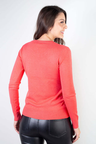 Blusa de malha feminina gola redonda 81085 - Enluaze - Bolsas, Mochilas e Acessórios em Couro Legítimo