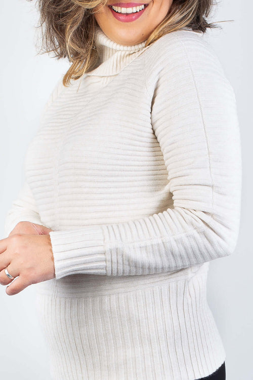 Blusa de malha gola ampla 81137 - Enluaze