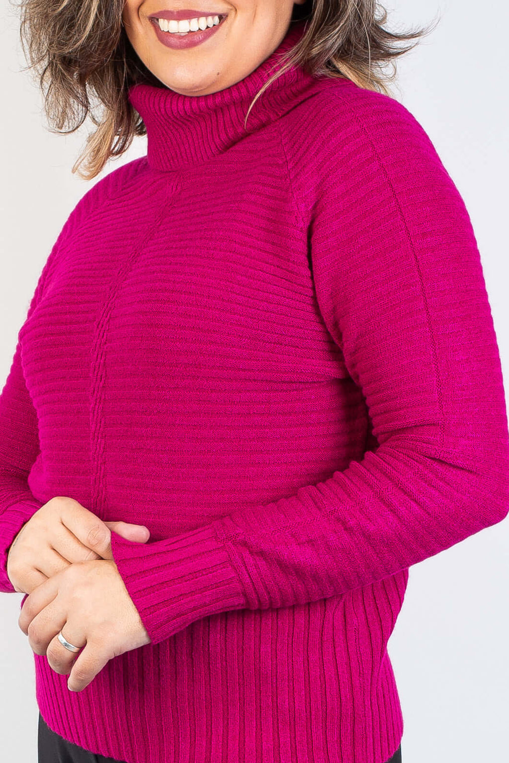 Blusa de malha gola ampla 81137 - Enluaze