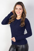 Blusa gola redonda feminina 81158 - Enluaze